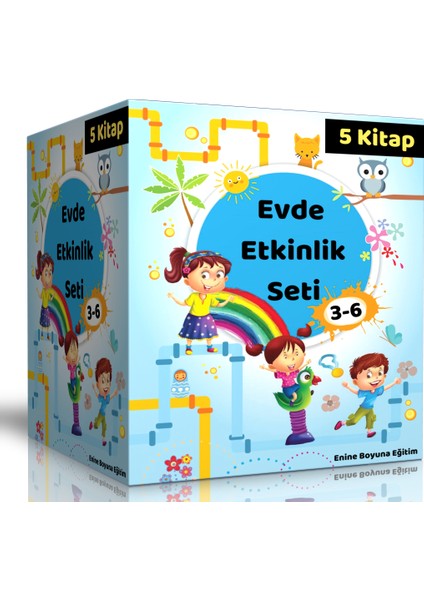 3-6 Yaş Evde Etkinlik Eğitim Seti (Ciltli)