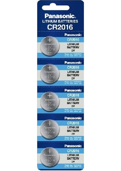 CR2016 3V Lityum Para Düğme Pil 5'li Blister Ambalaj