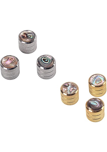 F Fityle 3pcs Elektro Gitar Bas Dome Kontrol Kapakları Düğmeleri Vida Düğmesi Altın/ Gümüş (Yurt Dışından)