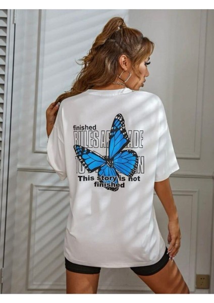 Unisex Sırt Baskılı Tasarım Tshirt