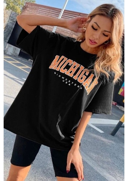 Unisex Michigan Tasarım Tshirt