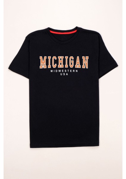 Unisex Michigan Tasarım Tshirt