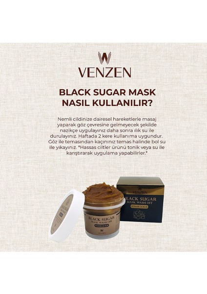 Venzen® 3'lü Set Egg White Pore Gözenek Maske + Black Sugar Peeling Maske + Rice Mask