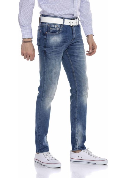 CD319B Açık Mavi Slim Fit Dar Paçalı Erkek Kot Pantolon
