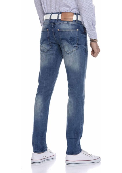 CD319B Açık Mavi Slim Fit Dar Paçalı Erkek Kot Pantolon