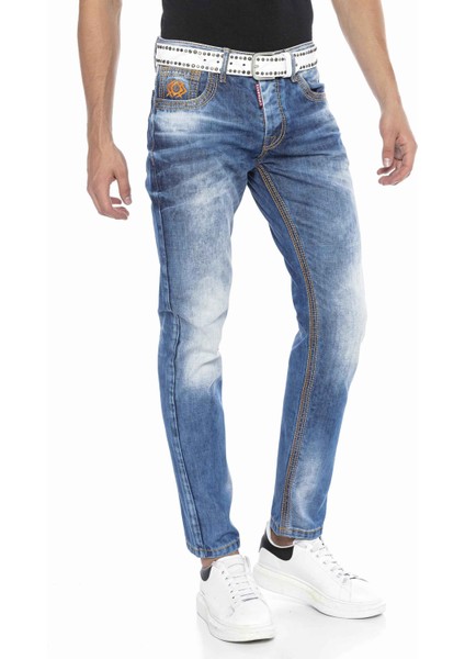 CD669 Kalın Dikiş Detaylı Straight Fit Jeans modelleri