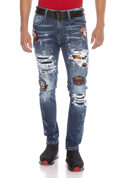 CD643 Armalı Destroyed Slim Erkek Jeans