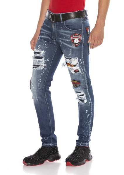 CD643 Armalı Destroyed Slim Erkek Jeans