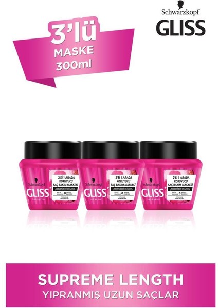 Supreme Length Maske 300 Ml X 3 Adet