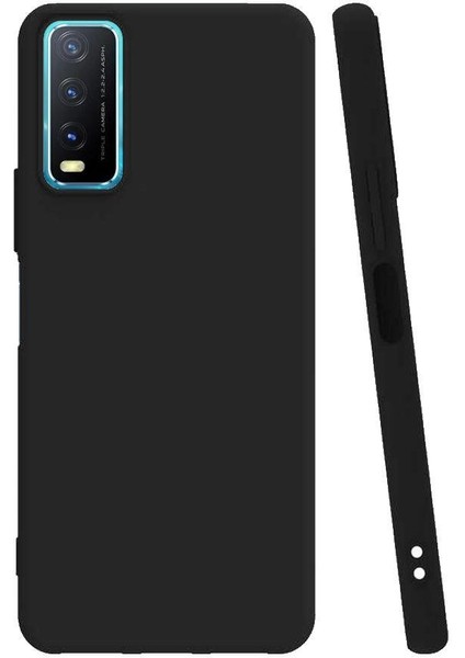 Vivo Y11S Kılıf Silikon Premier + Kırılmayan Nano Cam