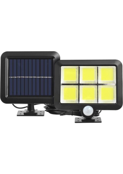 120 Cob LED Solar Panel Güneş Enerjili 3 Mod Duvar Lambası Bahçe