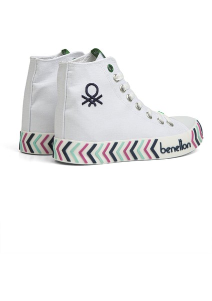 ® | BN-30625-3374 Beyaz Lacivert - Kadın Spor Ayakkabı