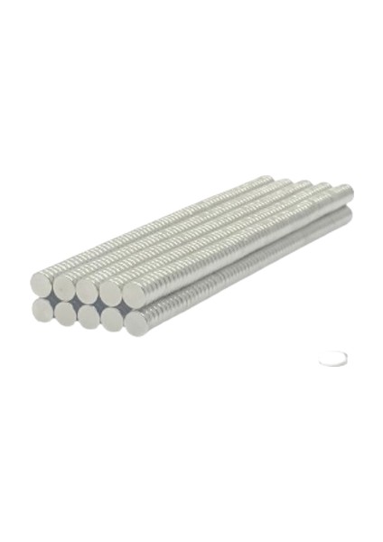 Neodyum Mıknatıs Nikel Kaplama 4 mm x 1 mm 24 Adet Fiyatıdır