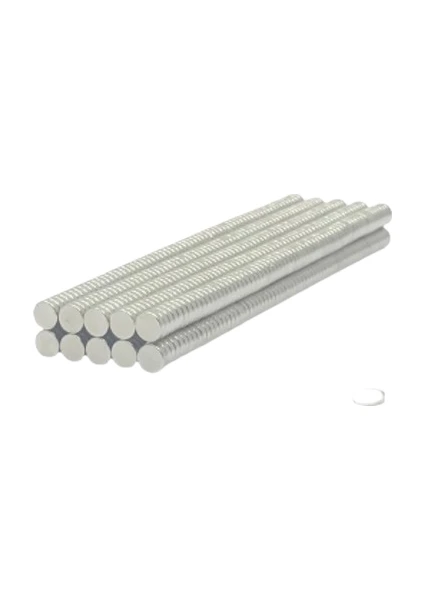 Neodyum Mıknatıs Nikel Kaplama 4 mm x 1 mm  24 Adet Fiyatıdır