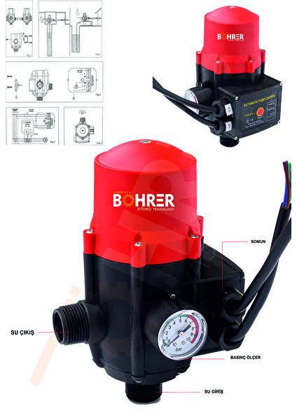 Böhr Pompa Hidrofor Otomatiği - Seviye Kontrol Cihazı Hidromat - Otomatik Aç- Kapa