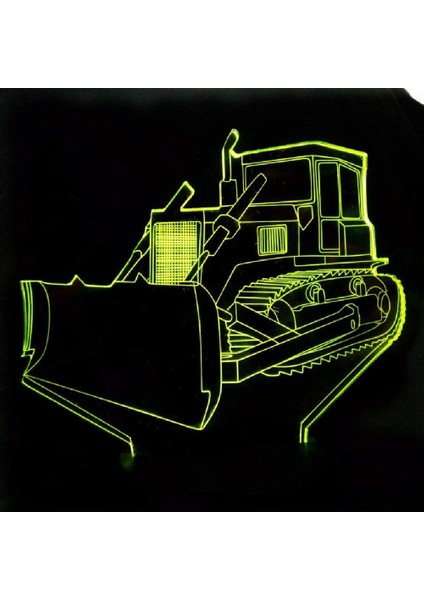 3D Dekoratif Figürlü 87 Renk Seçenenekli LED Gece Lambası - Siyah (Yurt Dışından)