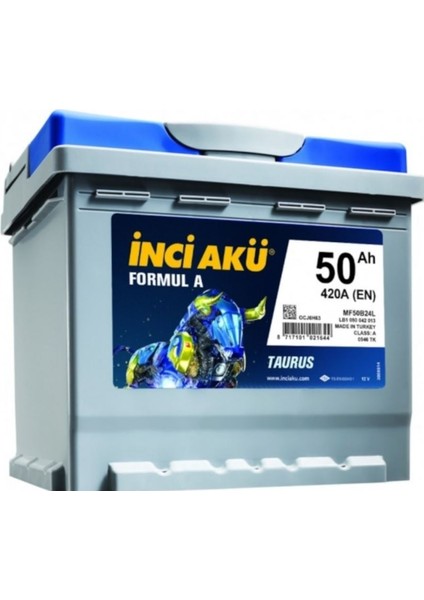 Inci Akü 12V 50AH 420A Cca Formul A Taurus