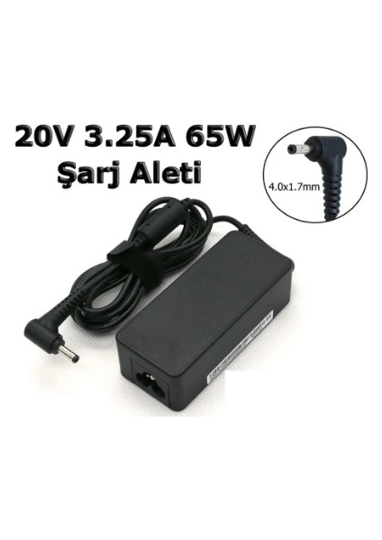 Lenovo Uyumlu 20V 3.25A Notebook Şarj Adaptörü 4.0mm 1.7mm