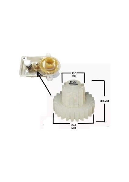 Homend Functional 2840H Hazne Kapağı Orta Aktarma Dişlisi ( Hazne Kapağında ) 1 Adet