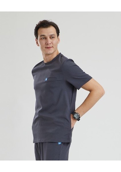 Ceres Cerrahi Üniforma Üst, Erkek - Koyu Gri