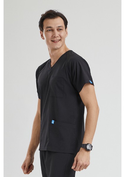 Basıc Doktor, Hemşire Forması Üst – Erkek, Siyah