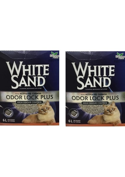 Sand Odor Lock Karbonlu Kedi Kumu 6lt 2 Adet