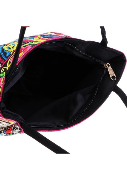 Vintage Boho Kadın Çiçek Tote Nakış Omuz Çantası 31 x 51 cm (Yurt Dışından) fırsatları