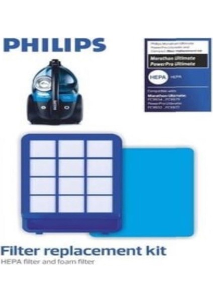 Philips Ultimate Fc 9922/07 Süpürge Şeffaf Kapağı ve Filtre Seti Komple(Kapak + Filtre Set)