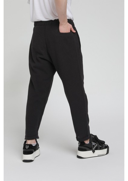 Duble Paça Katlamalı Keten Pantolon R-4222