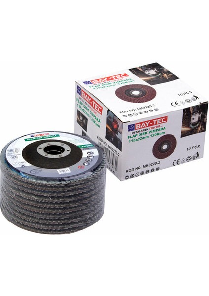 Baytec Zımpara Turbo Fiber Disk 115X22MM MK0195 3315 10 Adet
