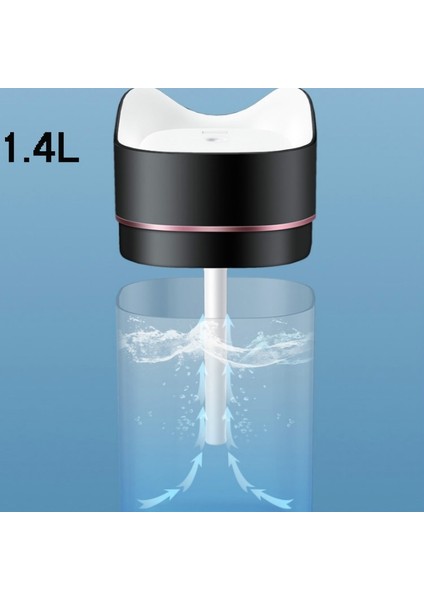 Ev Ofis 1.4l Kapasiteli Aromaterapi Spayer Difüzör Hava Nemlendirici, Şartname: USB Şarj (Siyah)(Yurt Dışından) modelleri