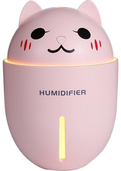2 W Yaratıcı Mini Taşınabilir Sevimli Pet Şekil Dilsiz Masaüstü Hava Nemlendirici Genişletilmiş USB Bağlantı Noktası, Kapasite: 320ML, Dc 5 V (Pembe)(Yurt Dışından)