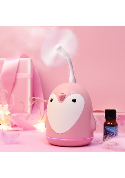 220ML Aroma Nemlendirici Sevimli Penguen USB Hava Difüzör Ev Ofis Araba Mist Maker Hava Arıtma (Pembe)(Yurt Dışından) modelleri