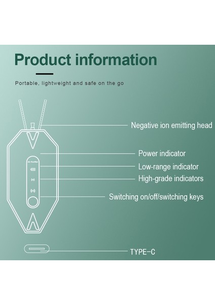 Formaldehit Temizleme Asılı Boyun Hava Temizleyici (Beyaz)(Yurt Dışından) modelleri
