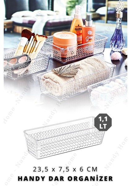 Nandy Home 1,1 Lt Handy Dar Buzdolabı & Dolap Içi Düzenleyici Organizer 23,5x7,5x6 cm