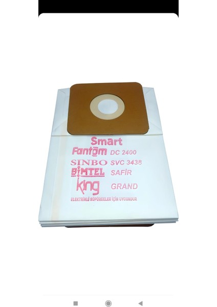 SVC3438-FANTOM Dc 2400-SİMTEL Safir-King Grand Süpürgekağıt Toztorba 10 Adet