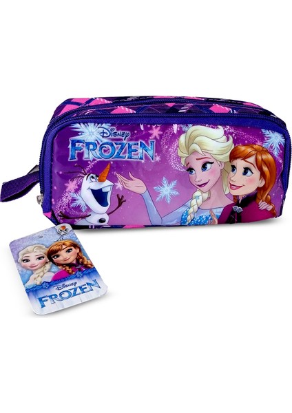 Disney Frozen Elsa Simli Üç Bölmeli Ilkokul Çantası 4 Parça Set