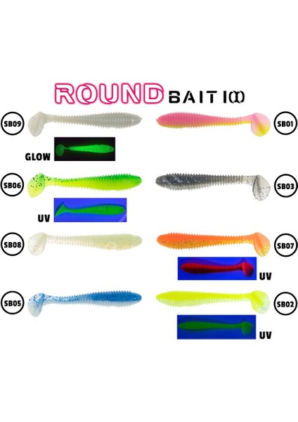 Round Bait 100MM Silikon Balık