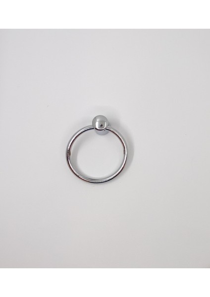 Halka Mutfak Dolap Çekmece Kapak Mobilya Kulbu Tekli Lüks Metal Kulp (Krom Renk)