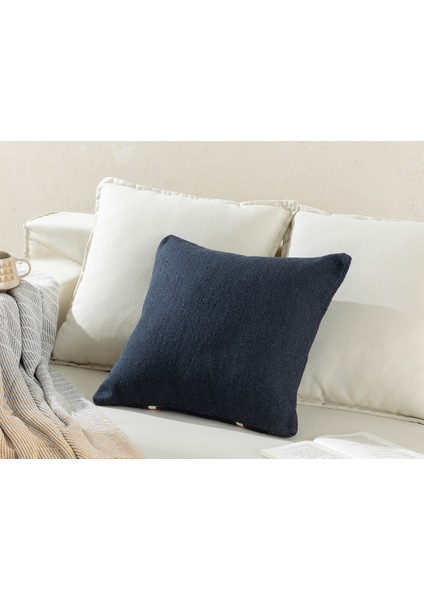 Adelia Dokuma Kırlent Kılıfı 45 x 45 cm Lacivert modelleri
