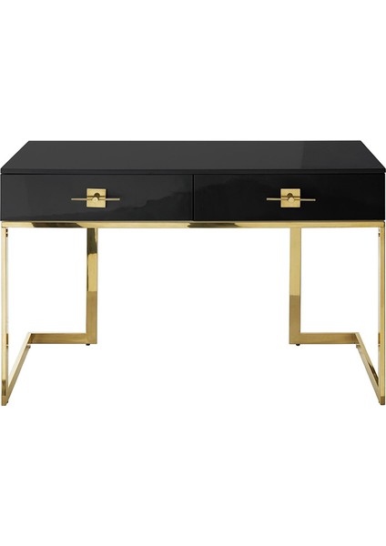 Rihanna Gold Metal Siyah Çalışma Masası