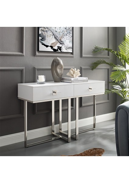 Rihanna Paslanmaz Metal Beyaz Dresuar modelleri