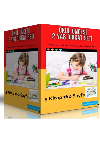 Okul Öncesi 2 Yaş Dikkat Seti (Ciltli)