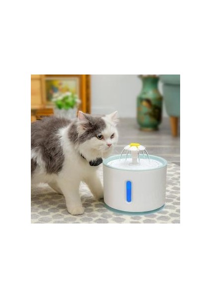 2.4l Otomatik Pet Kedi Su Dolma Köpek Kedi Içme Çeşmesi Drinker Besleyici Kase Su Dağıtıcı Ab Abd Ingıltere Fiş Adaptörü ile | Kedi Besleme ve sulama Malzemeleri (Yurt Dışından)