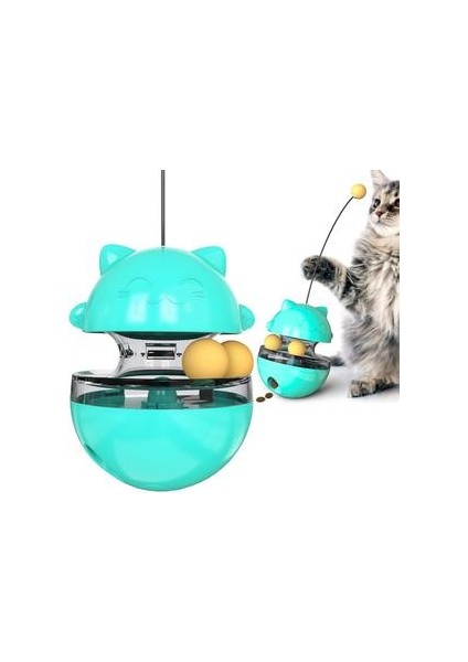 Dönen Kedi Oyuncaklar Sızıntı Yapan Gıda Topu Komik Sopa Ayarlanabilir Snack Yavaş Gıda Interactive Dikkat Etkileyici Bulmaca Oynamak | Kedi Oyuncakları (Mavi) (Yurt Dışından) modelleri
