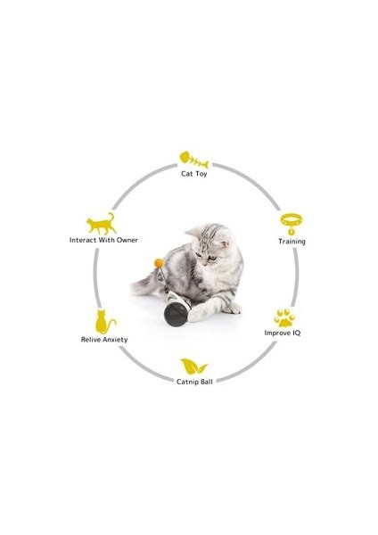 Interaktif Pet Köpek Kedi Oyuncak Tumbler Catnip Alaylı Değnek Topu Dönen Tekerlekler Kediler Köpekler Için Eğlence Iq Iyileştirme | Kedi Oyuncakları (Yurt Dışından)
