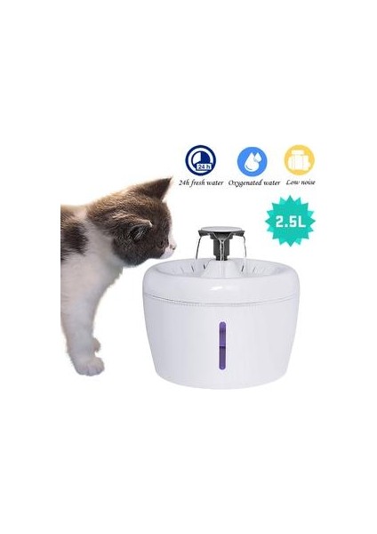 Otomatik Kedi Su Damması Evcil Hayvanlar Için Su Dağıtıcı Büyük Içme Kase Kedi Otomatik Taze Içme Filtresi 2.5l Kapasite | Kedi Besleme ve sulama Malzemeleri (Yurt Dışından) modelleri