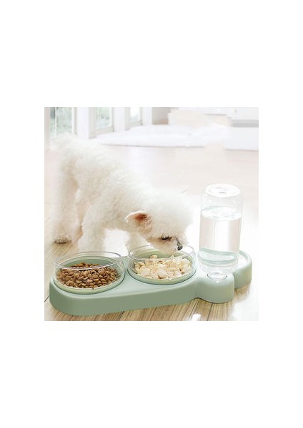 Pet Kedi Kase Otomatik Besleyici Köpek Kedi Gıda Kase Su Çeşmesi ile Çift Kase Içme Kediler Için Yükseltilmiş Standı Çanak Kaseleri | Kedi Besleme ve sulama Malzemeleri (Yurt Dışından)