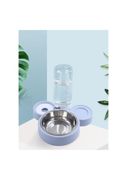 Pet Kedi Kase Otomatik Besleyici Köpek Kedi Gıda Kase Su Çeşmesi ile Çift Kase Içme Kediler Için Yükseltilmiş Standı Çanak Kaseleri | Kedi Besleme ve sulama Malzemeleri (Yurt Dışından)