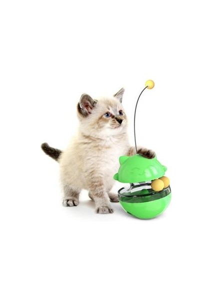 Dönen Kedi Oyuncaklar Sallanan Sızdırmazlık Gıda Topu Komik Sopa Ayarlanabilir Snack Yavaş Gıda Interaktif Dikkat Etmek Bulmaca Oynamak | Kedi Oyuncakları (Yeşil) (Yurt Dışından)